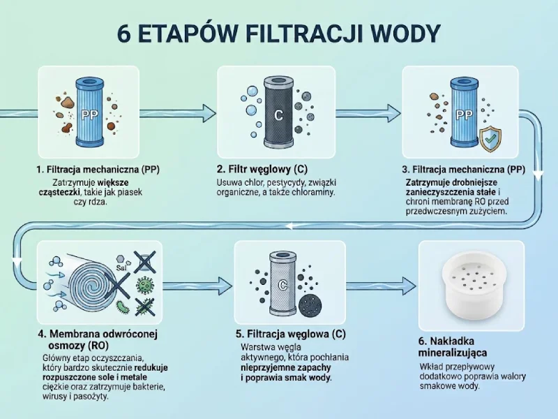 6 etapów filtracji wody