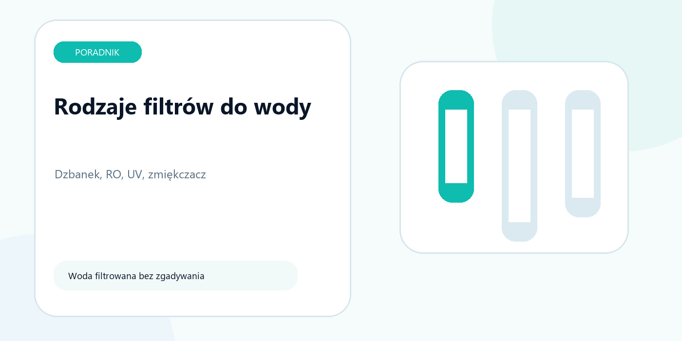 Rodzaje filtrów do wody