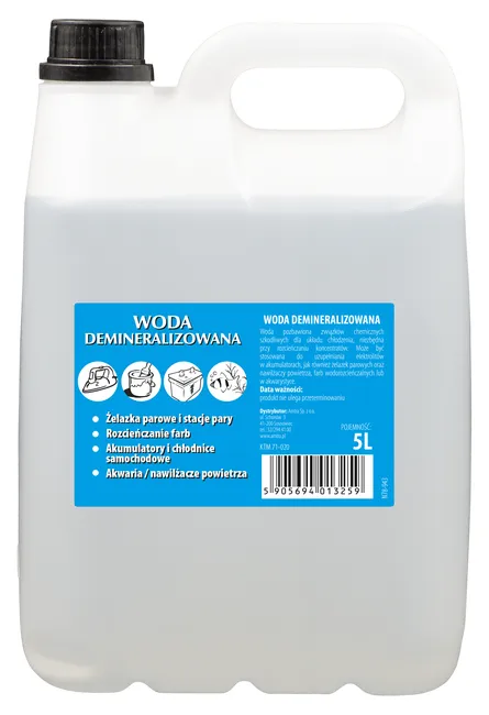 Woda demineralizowana przód