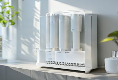 System odwróconej osmozy pod zlewem ze zbiornikiem i membranami